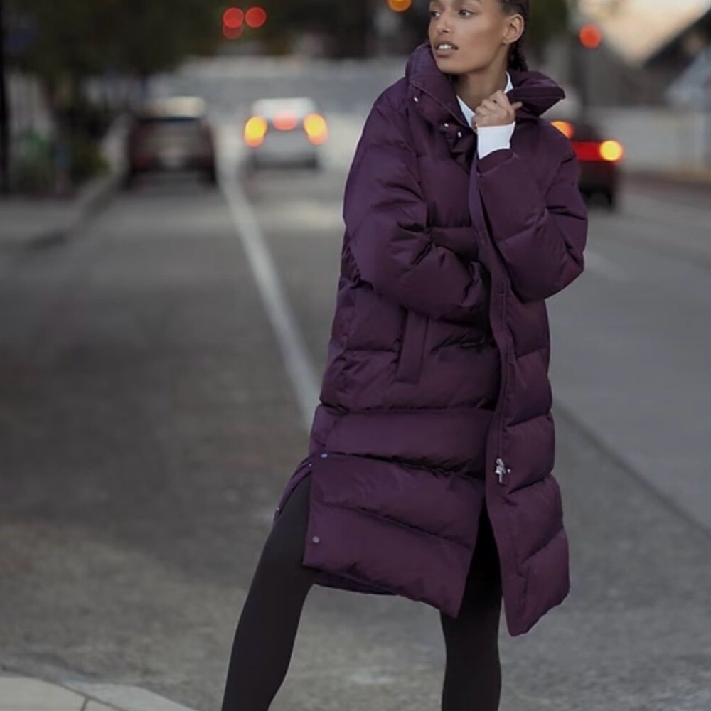 Athleta Sateen Long Puffer Coat - Picture 4 of 5